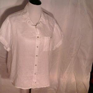 Catherine Malandrino white linen blouse